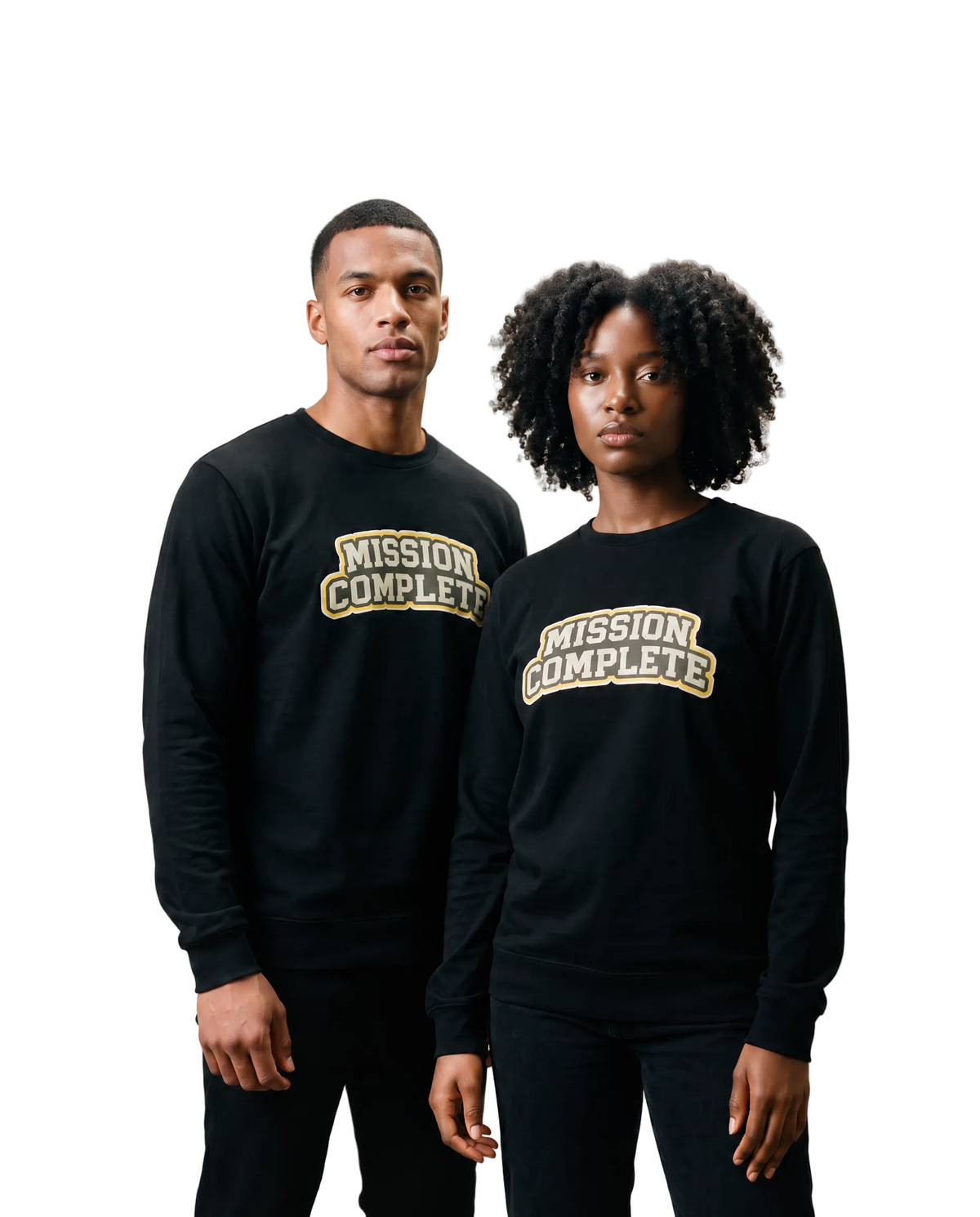 Mission Complete Crewneck Black Couple