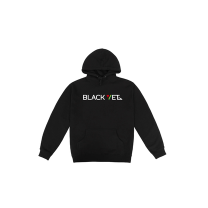 Black Vet Signature Hoodie – black unisex pullover with The Black Vet logo