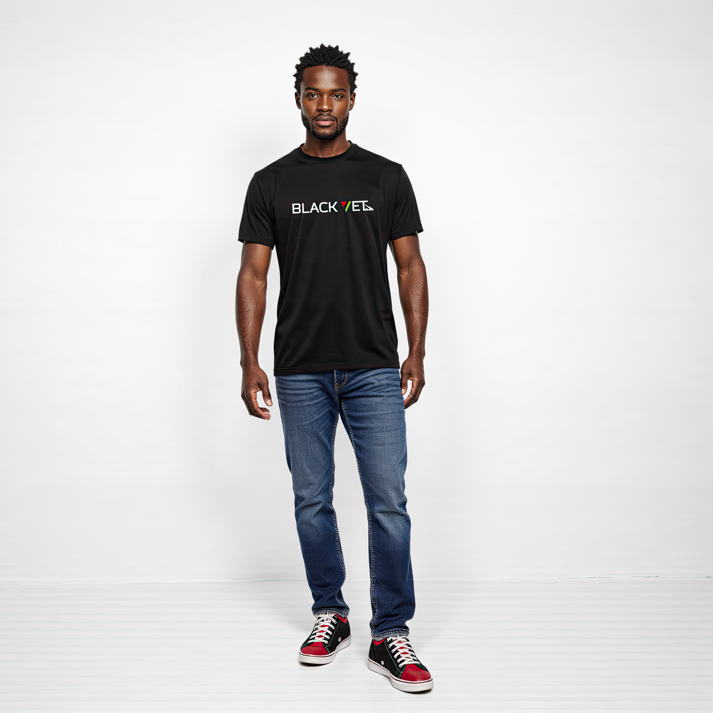 Black Vet Signature T-Shirt – black crewneck tee with The Black Vet logo