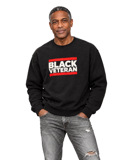 Black Veteran Sweatshirt Black Man