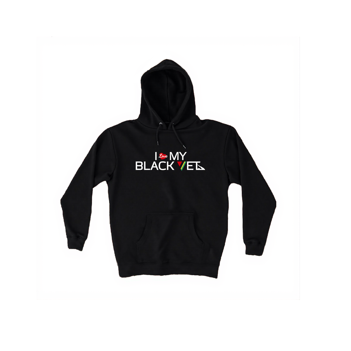 Black Vet signature hoodie with ‘I Love My Black Vet’ design
