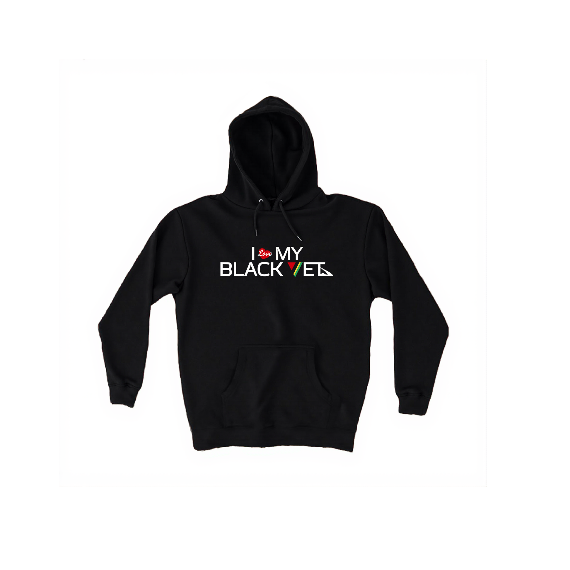 Black Vet signature hoodie with ‘I Love My Black Vet’ design
