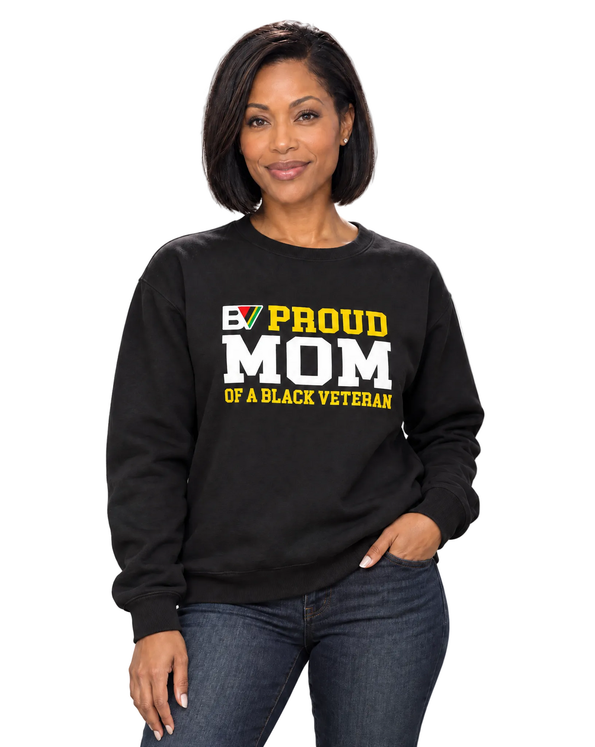 Proud Mom Sweatshirt Black Woman
